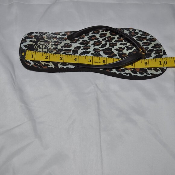 Tory Burch PVC Flip Flops Thong Sandals Leopard Size 11 Women's Summer Shoes - Picture 5 of 5